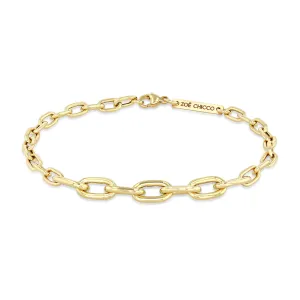 14k Mixed Medium & XL Square Oval Link Chain Bracelet