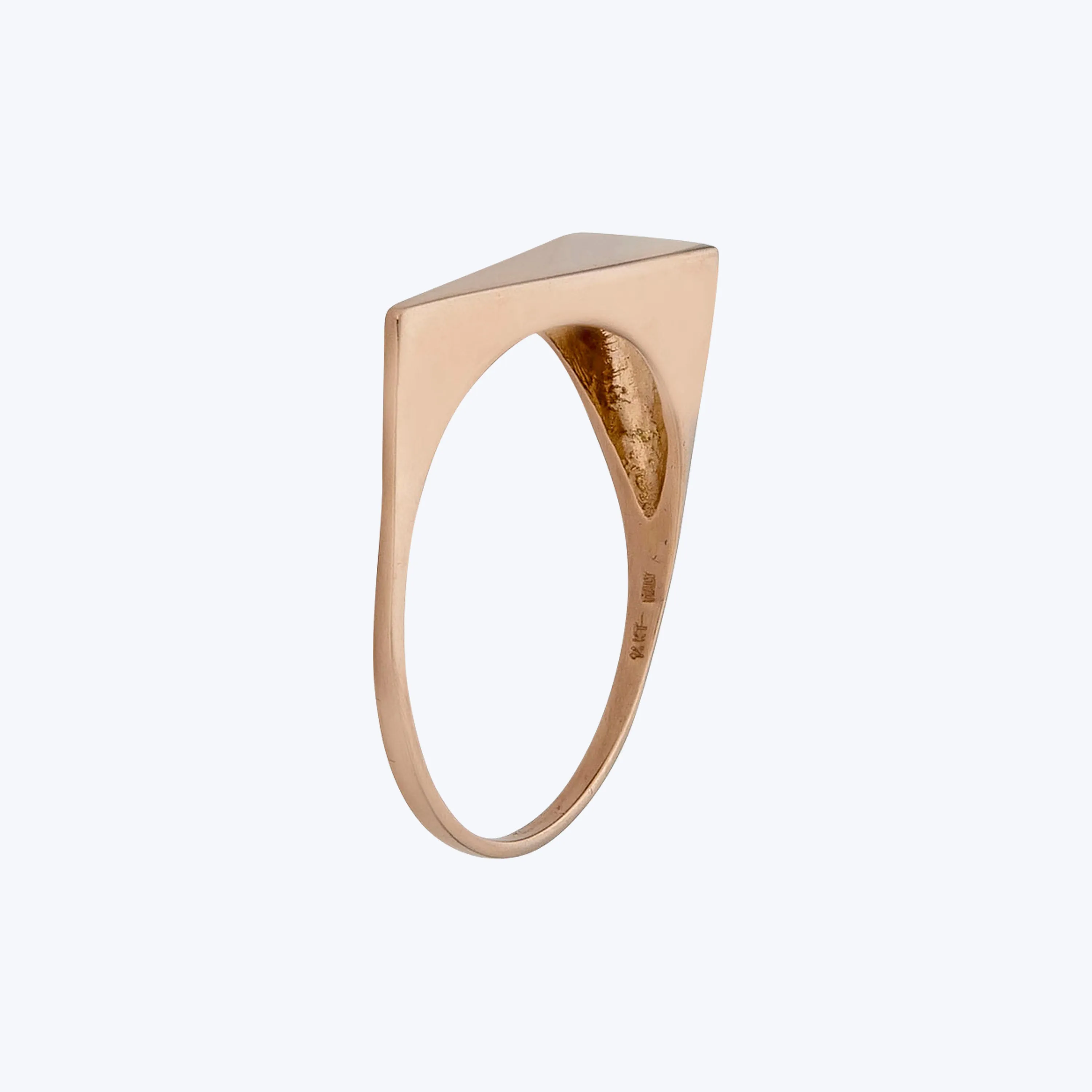 14K Rose Gold Wedge Ring