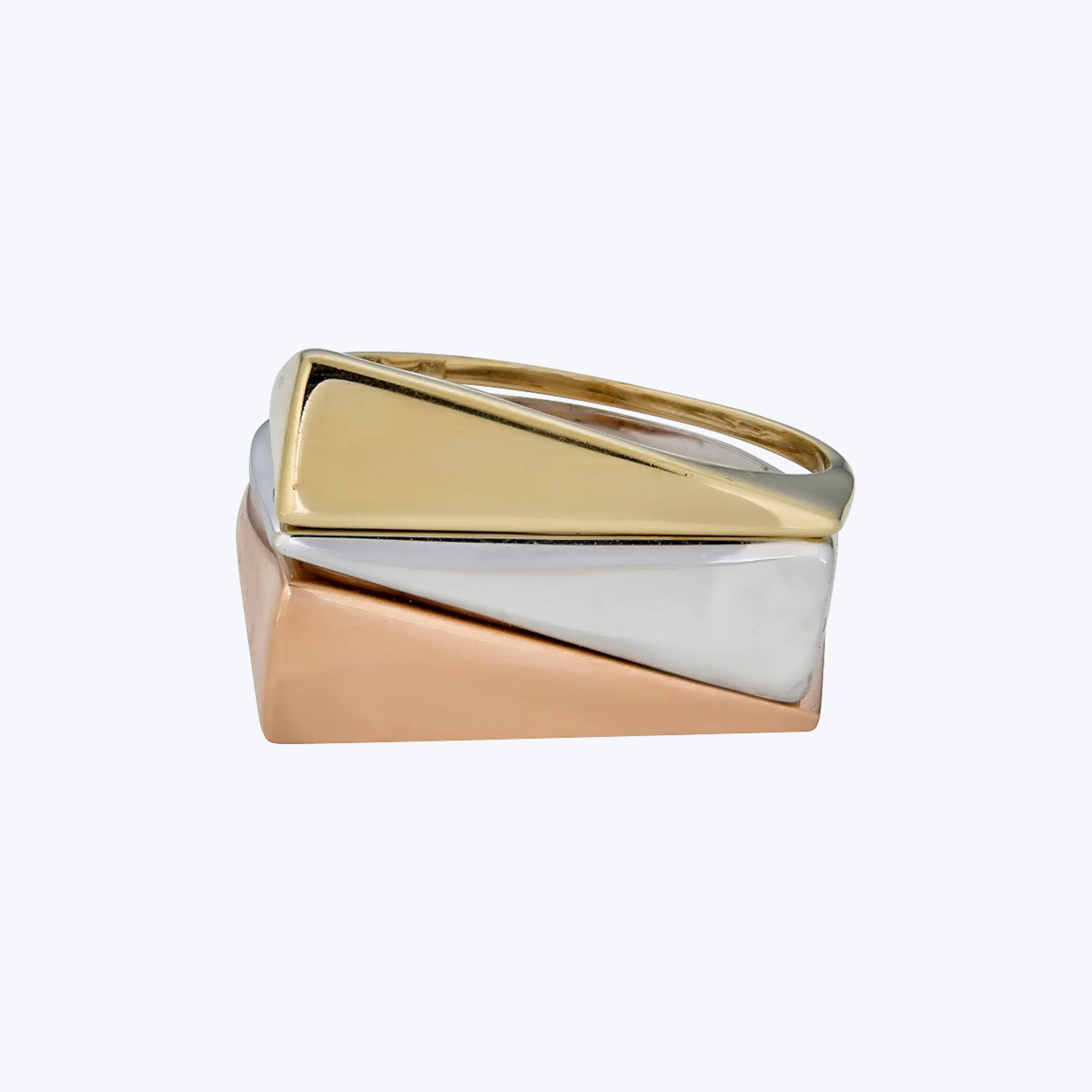 14K Rose Gold Wedge Ring