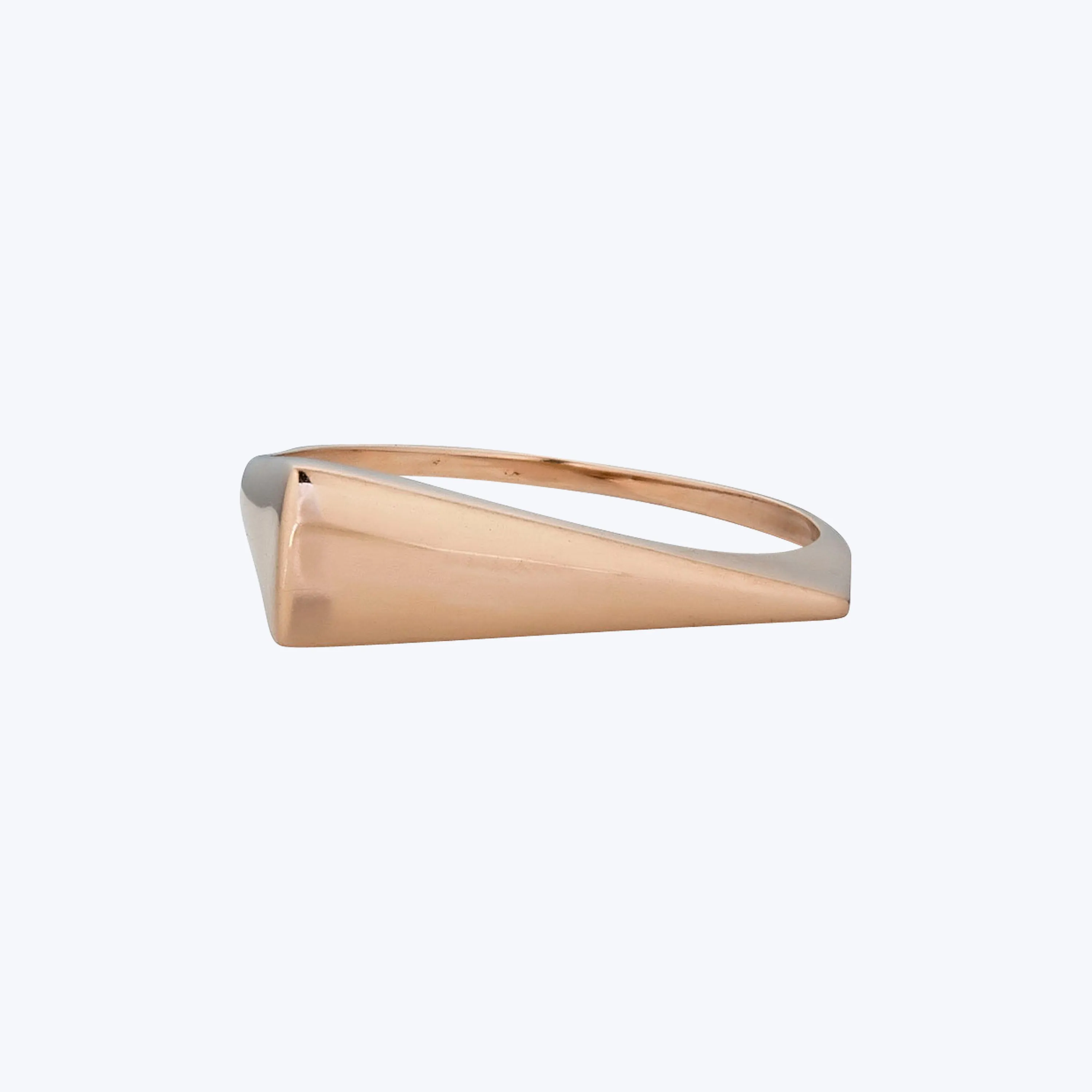 14K Rose Gold Wedge Ring