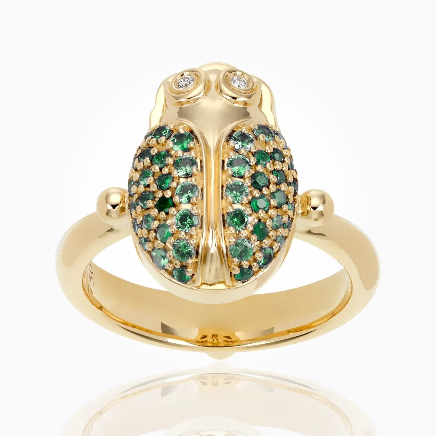 18K Scarab Ring