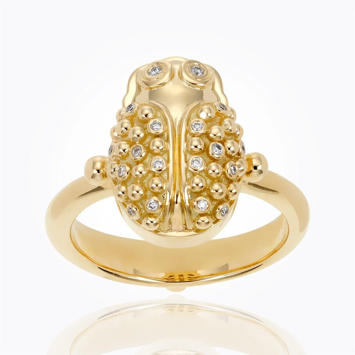 18K Scarab Ring