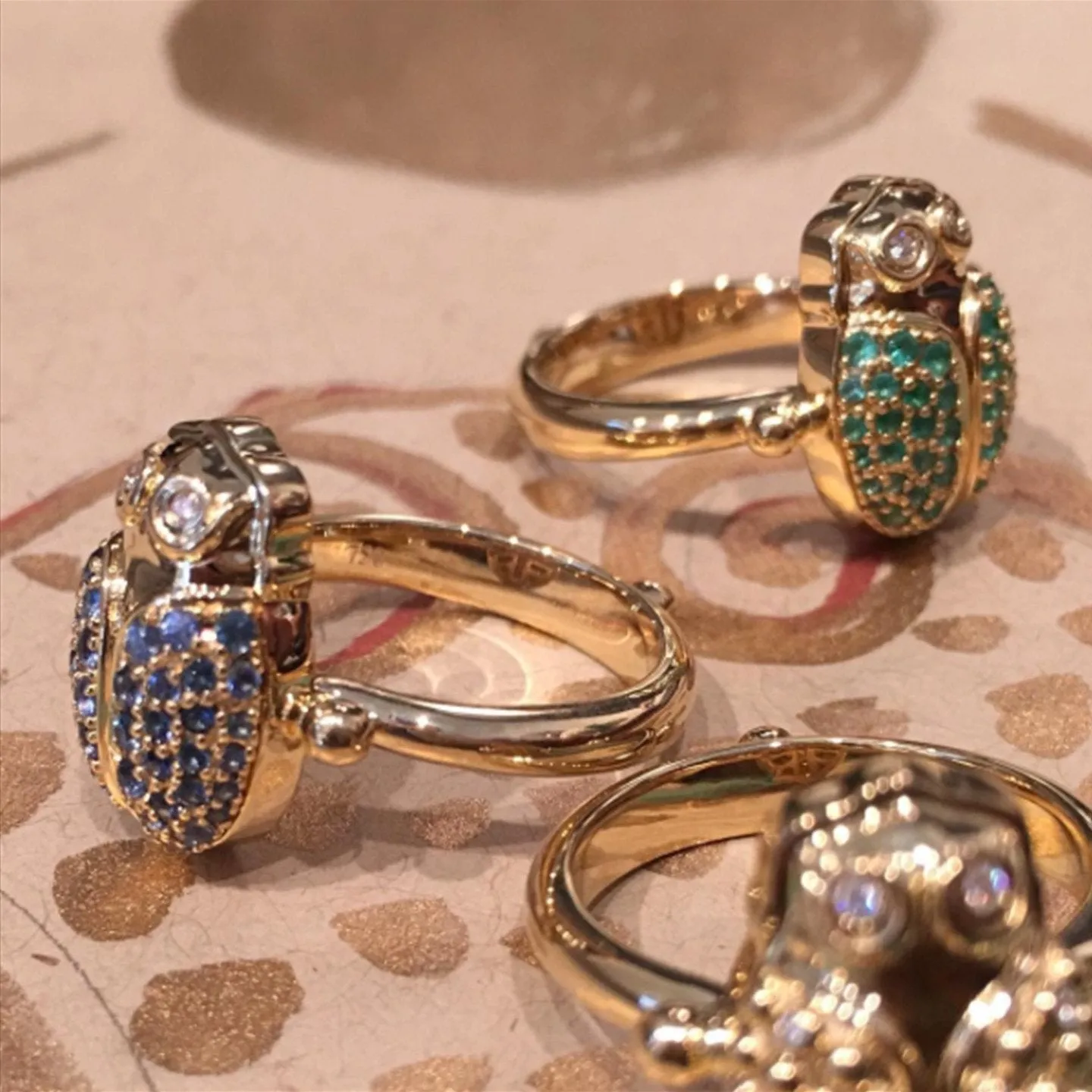 18K Scarab Ring