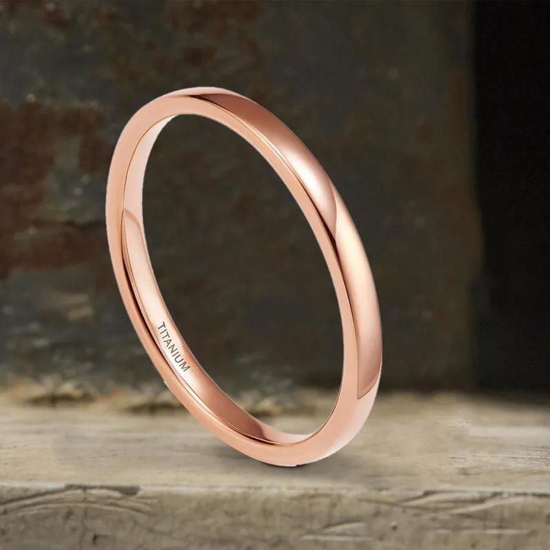 2mm Minimalism Titanium Band Ring