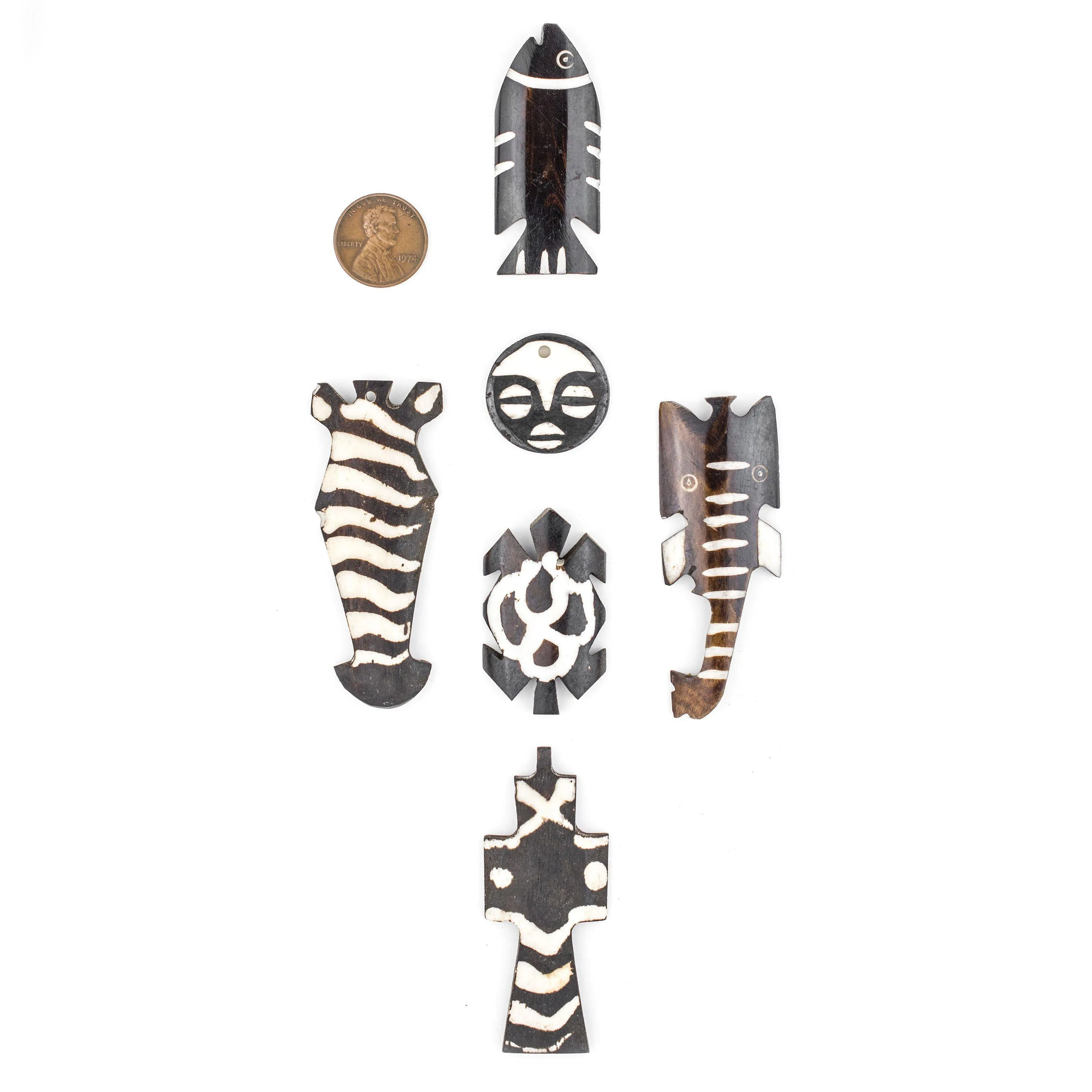 6 Pendant Bundle: Kenya Batik Bone