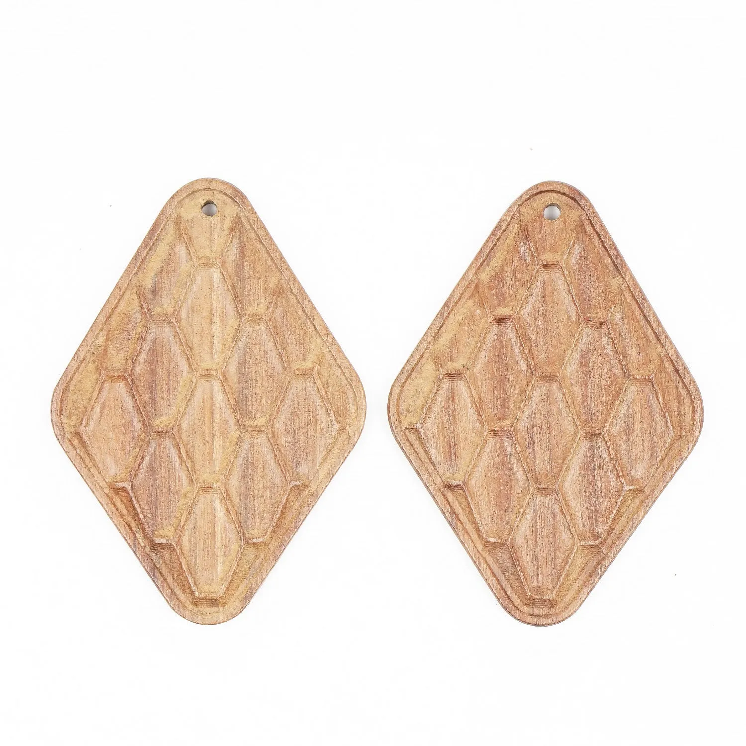 6PCS Wood Cutout Earring Pendant Geometric Shape Earring Pendant Wooden Charms Jewelry Making 103941