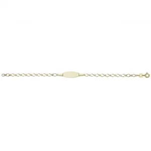 9ct Yellow Gold Babies ID Bracelet BR056