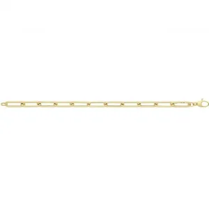 9ct Yellow Gold Ladies Paperclip Bracelet BR660