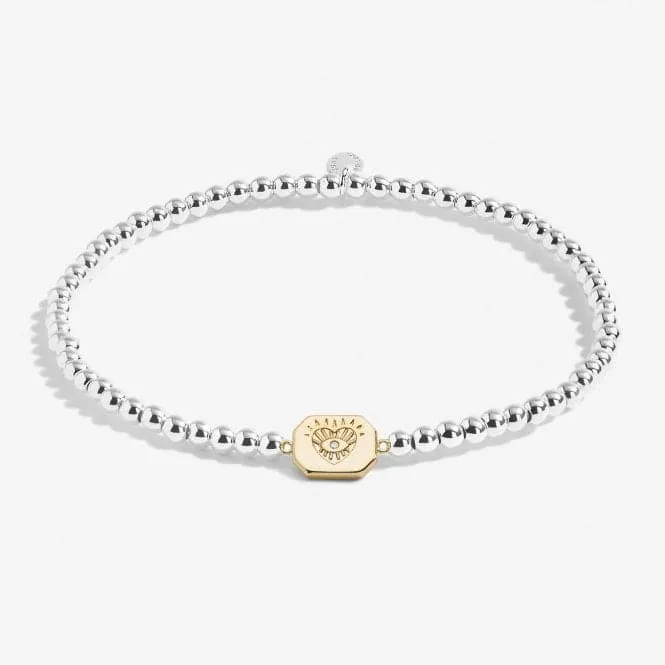 A Little Positive Vibes Silver Gold Plated 17.5cm Bracelet 7013