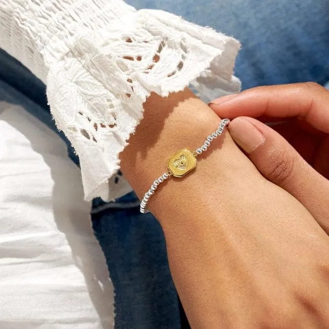 A Little Positive Vibes Silver Gold Plated 17.5cm Bracelet 7013