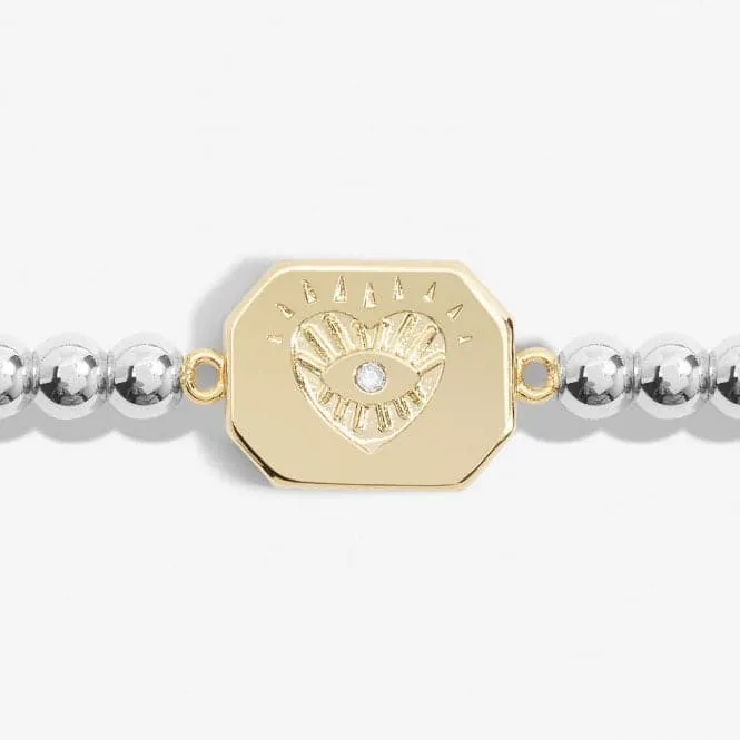 A Little Positive Vibes Silver Gold Plated 17.5cm Bracelet 7013