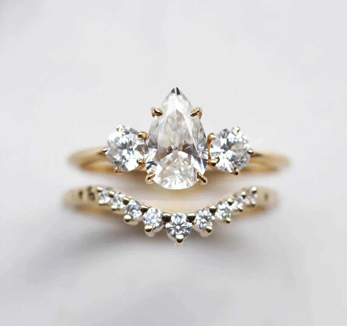 Alisa Pear Moissanite Ring