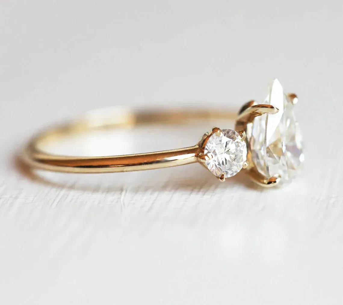 Alisa Pear Moissanite Ring