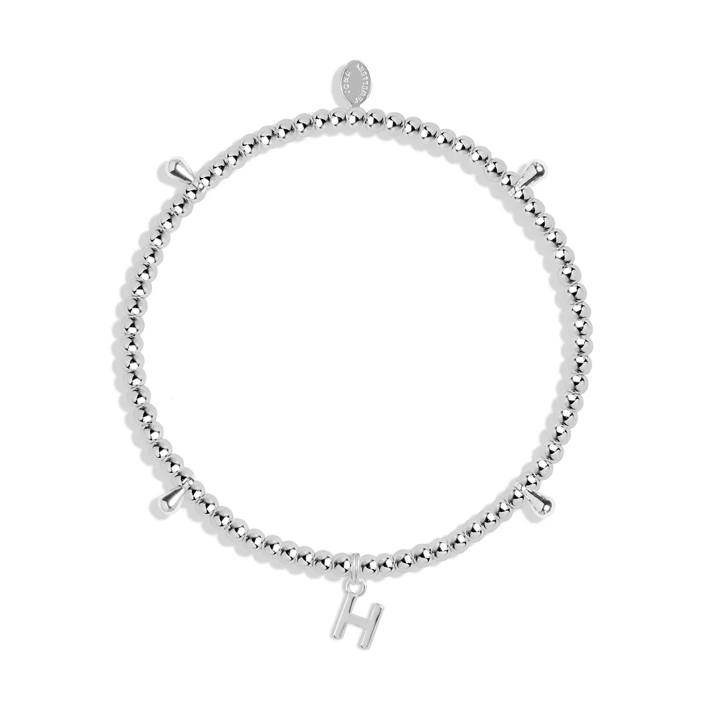 Alphabet A Little H Silver Plated Bracelet 7749