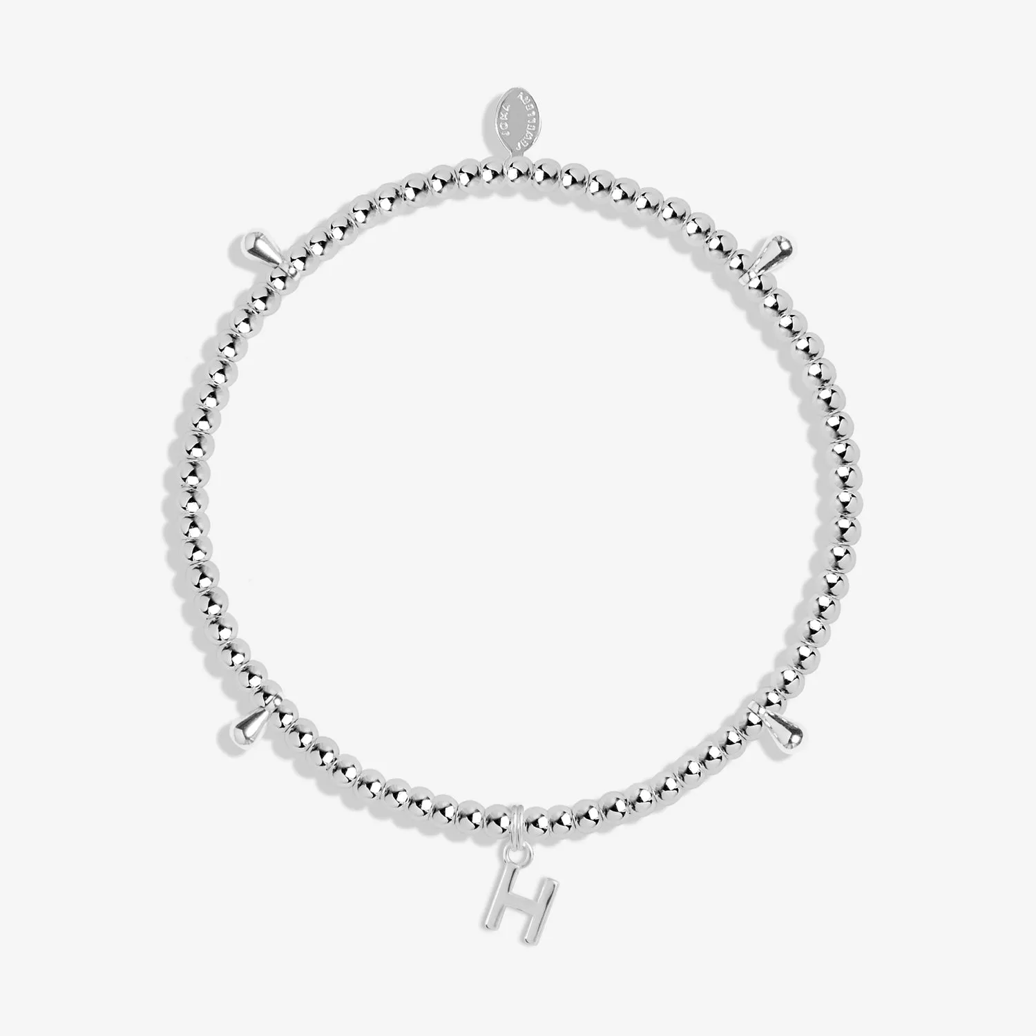 Alphabet A Little H Silver Plated Bracelet 7749