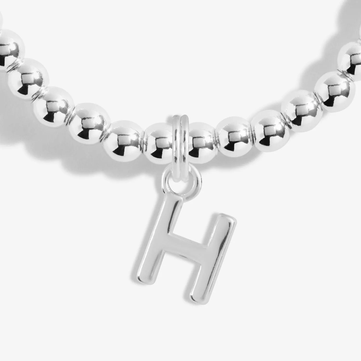 Alphabet A Little H Silver Plated Bracelet 7749