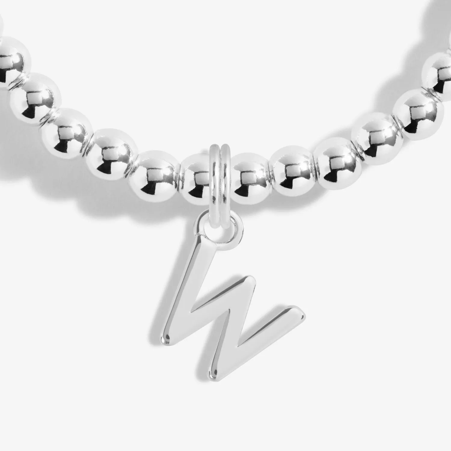 Alphabet A Little W Silver Plated Bracelet 7764