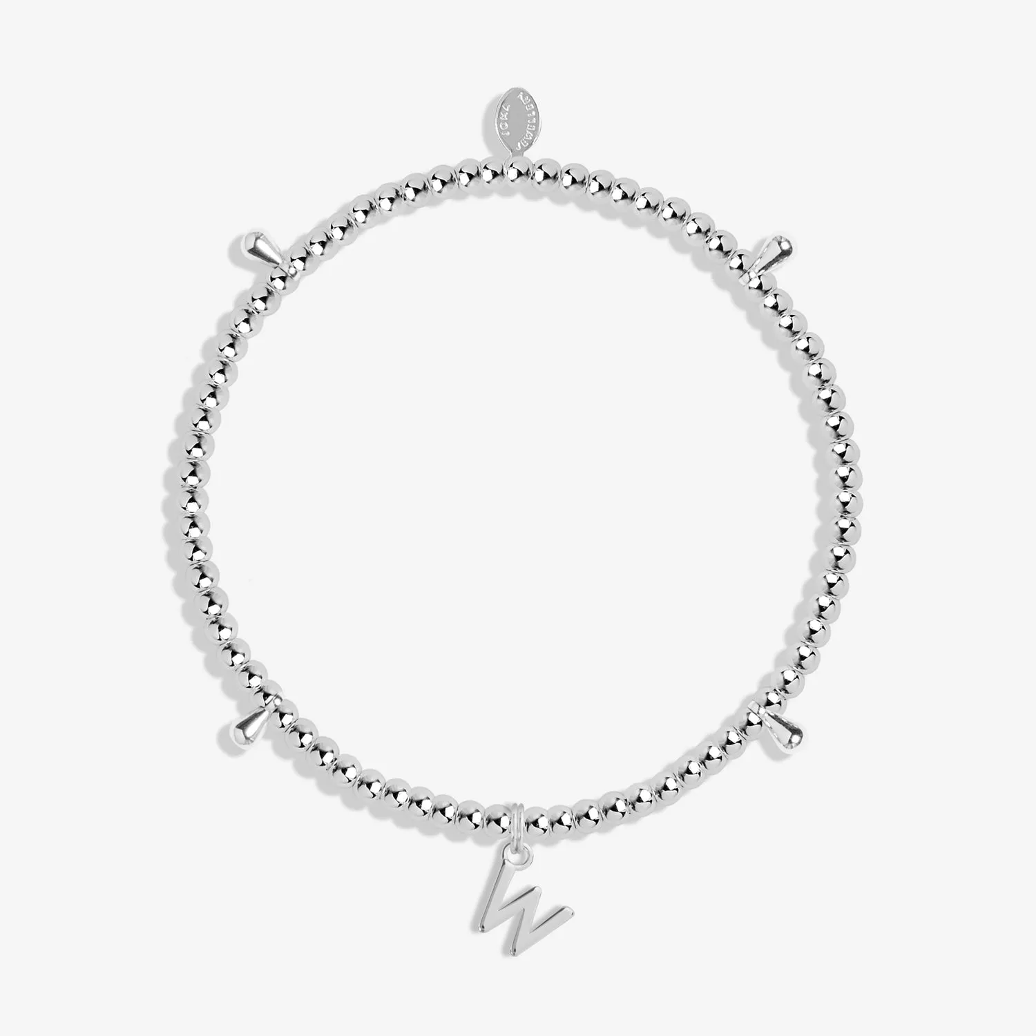 Alphabet A Little W Silver Plated Bracelet 7764