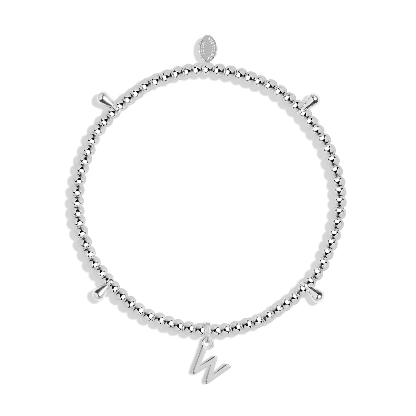 Alphabet A Little W Silver Plated Bracelet 7764