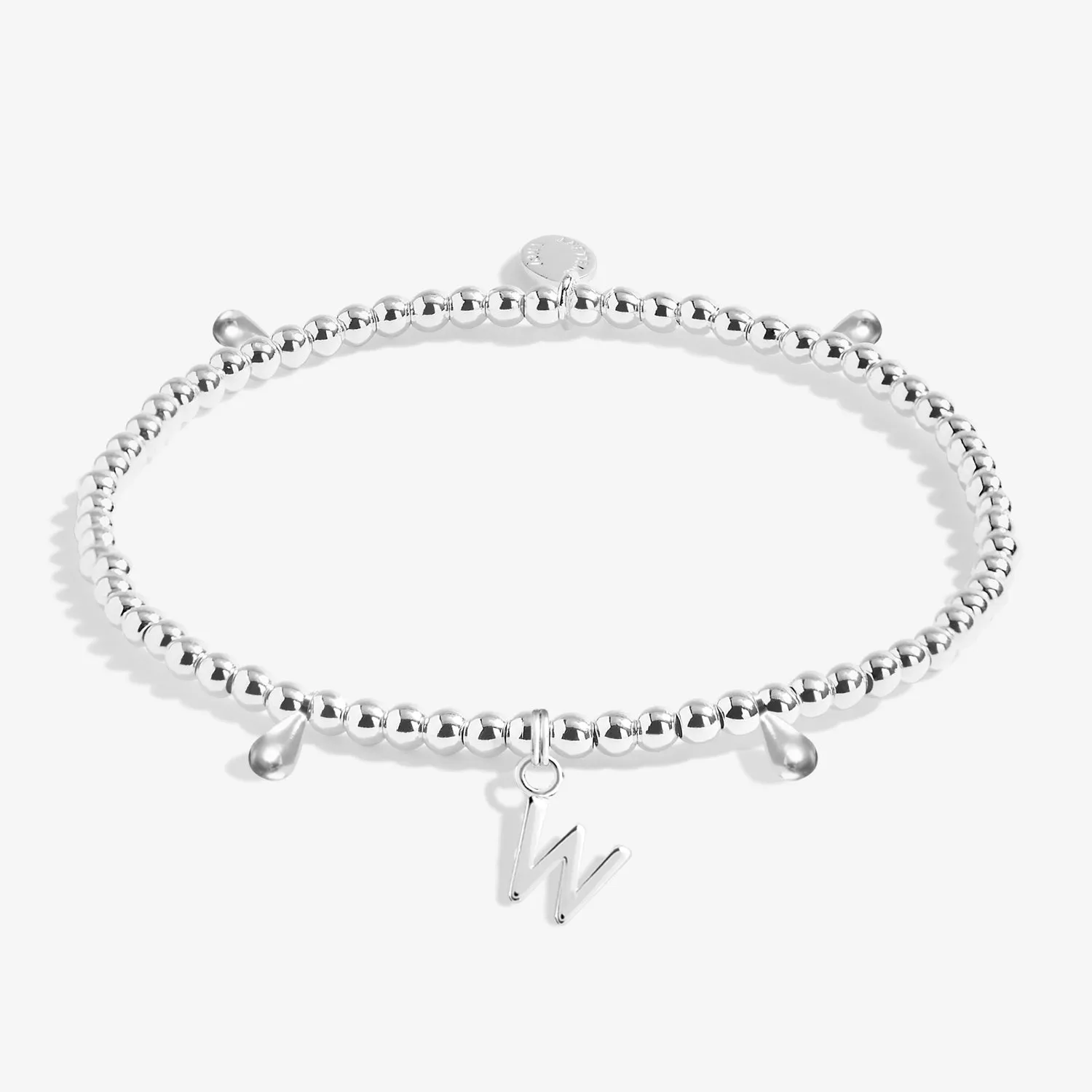 Alphabet A Little W Silver Plated Bracelet 7764