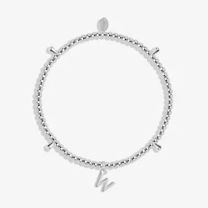 Alphabet A Little W Silver Plated Bracelet 7764