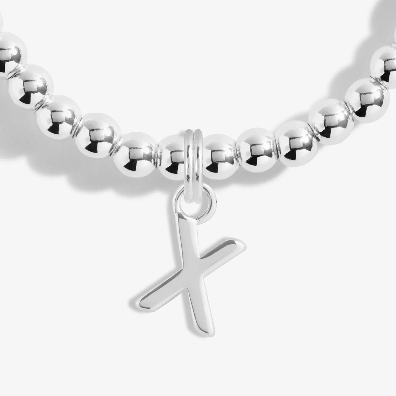 Alphabet A Little X Silver Plated Bracelet 7765