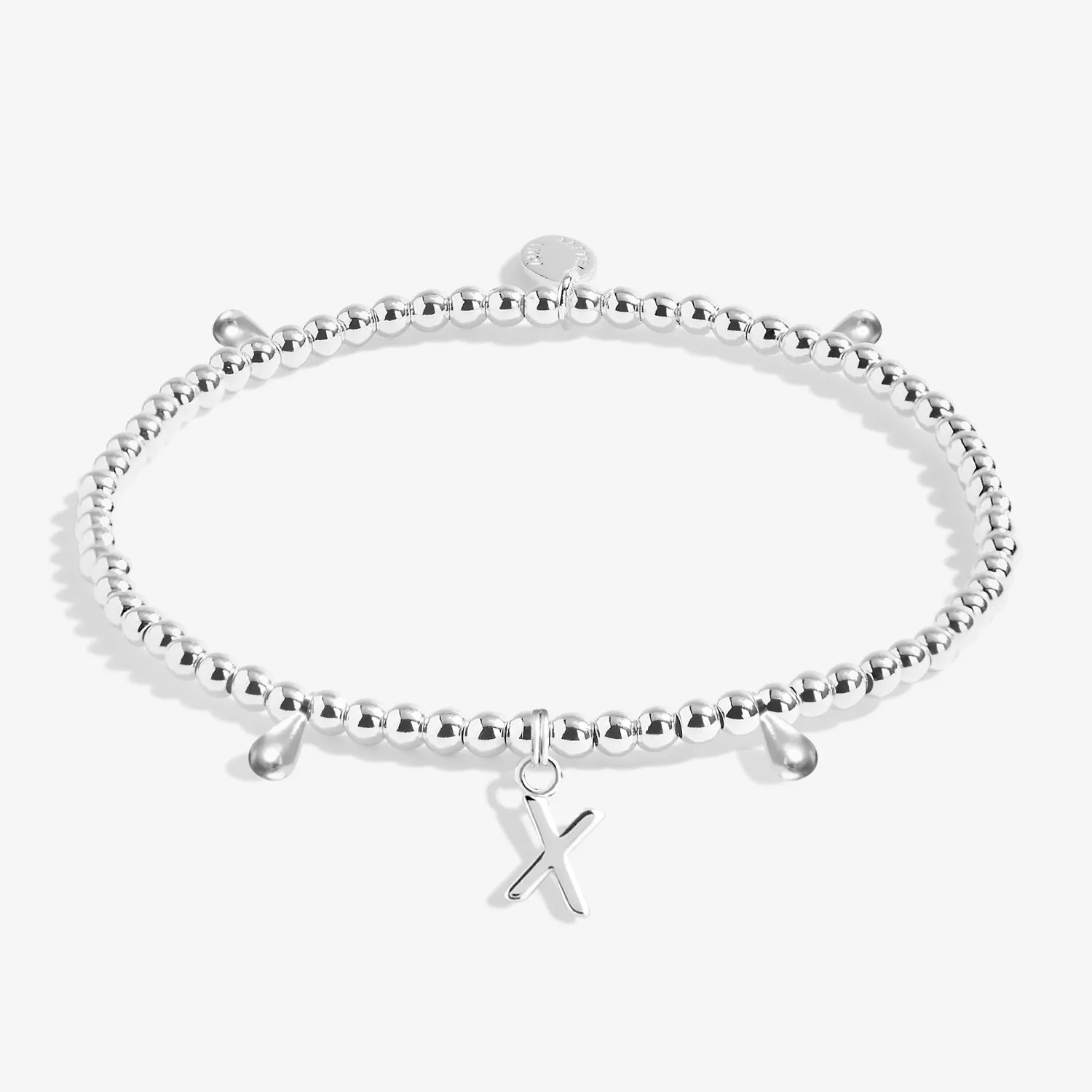 Alphabet A Little X Silver Plated Bracelet 7765