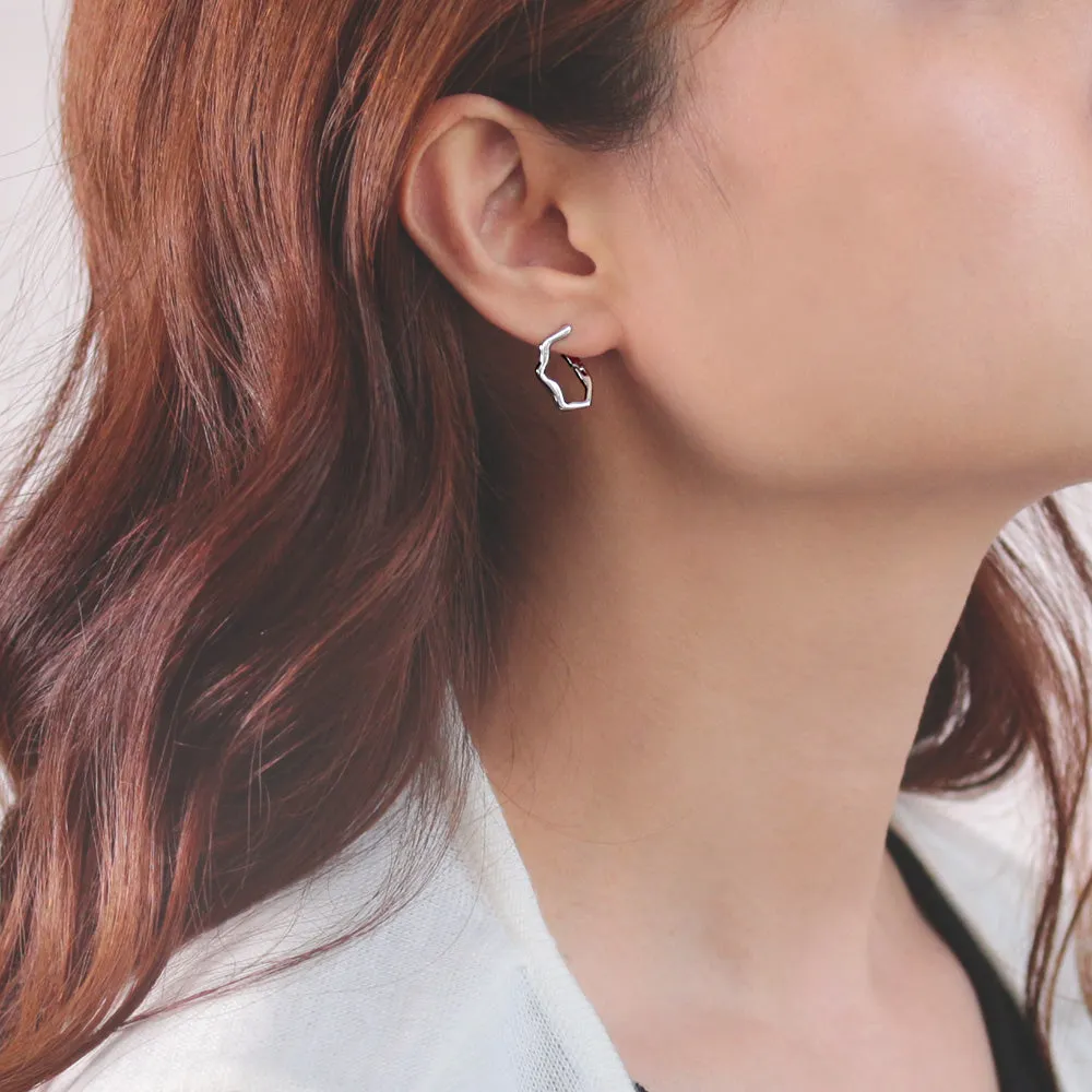 Angular Hoop Earrings