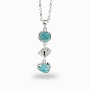 Apatite & Herkimer Diamond Necklace