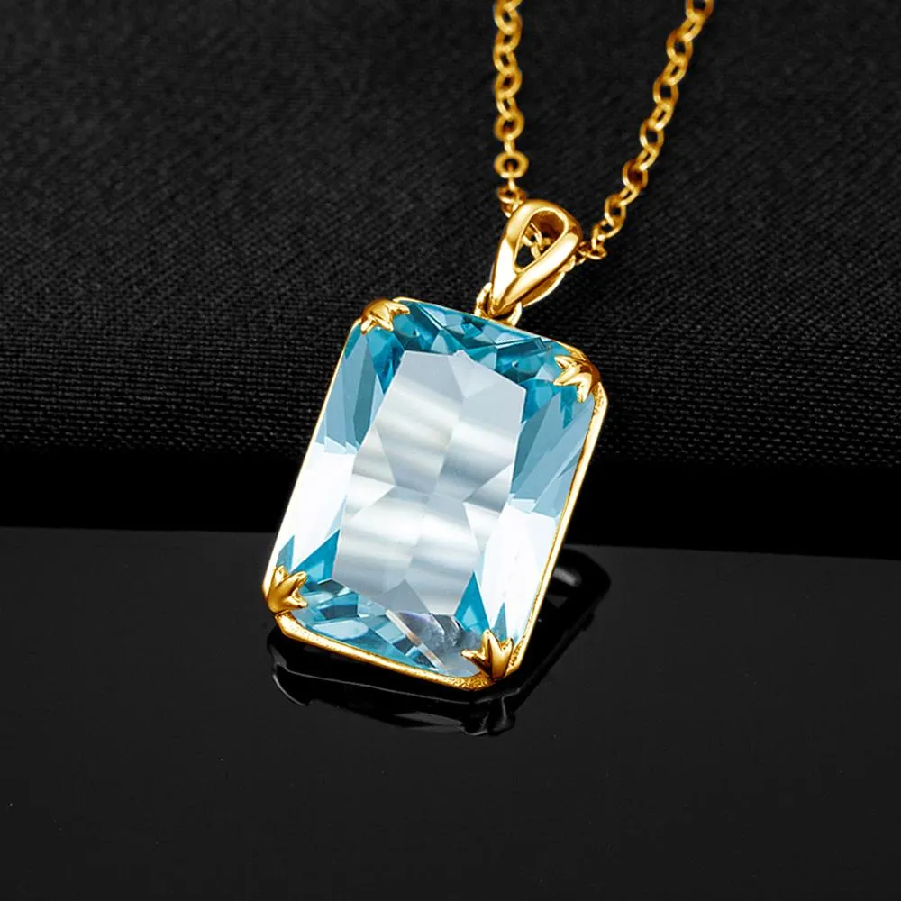 Aquamarine 14K Gold Pendants