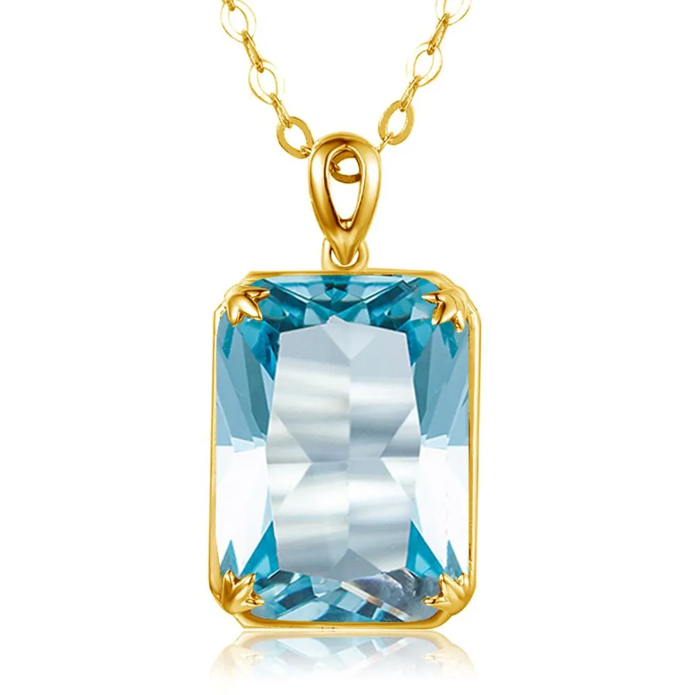 Aquamarine 14K Gold Pendants