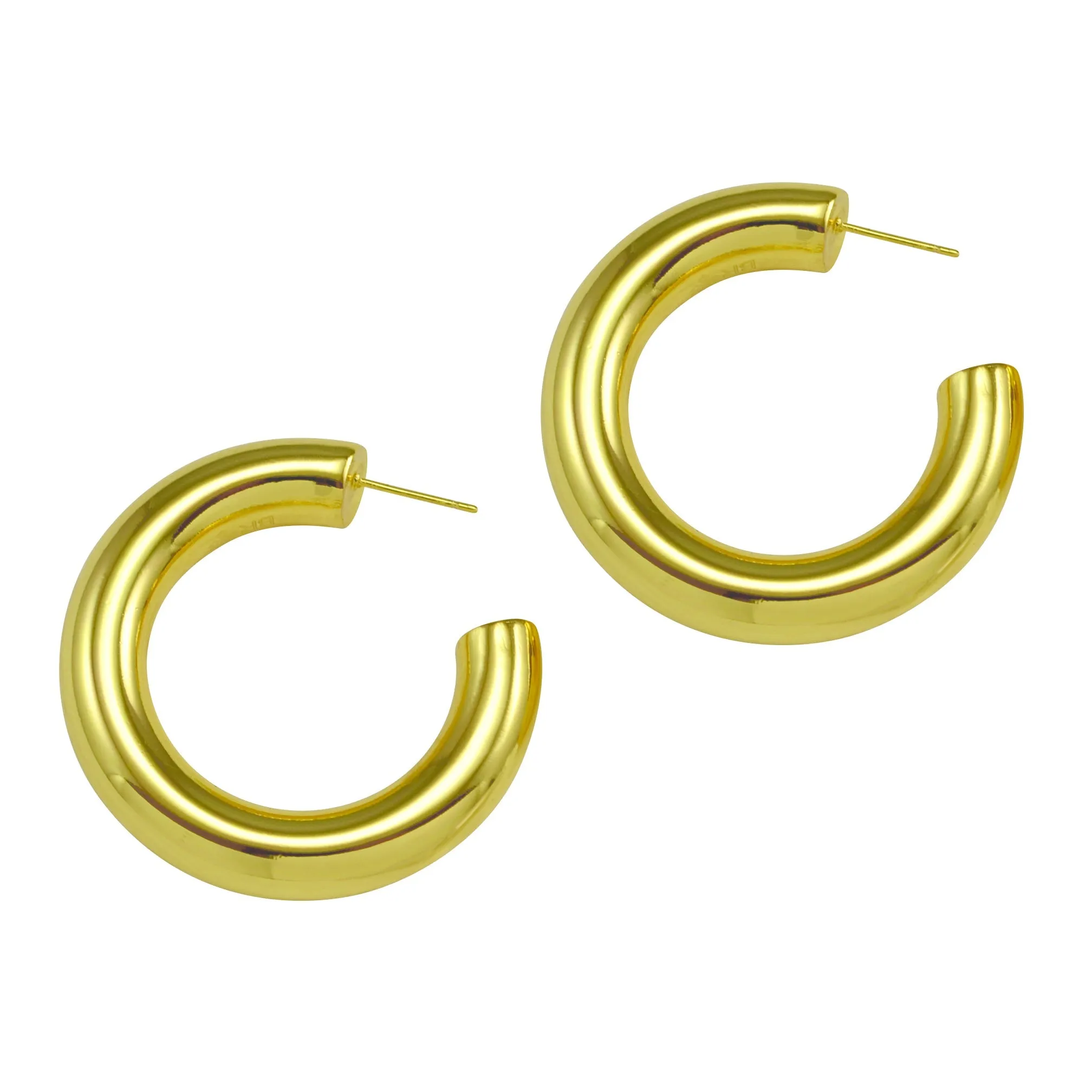 Bianca Hoop Earrings | Gold Shiny