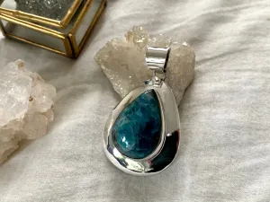 Blue Apatite Medea Pendant - Reg. Teardrop