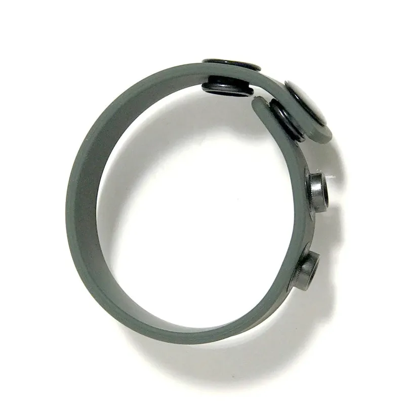 Boneyard Silicone Cock Strap 3-Snap Ring - Gray