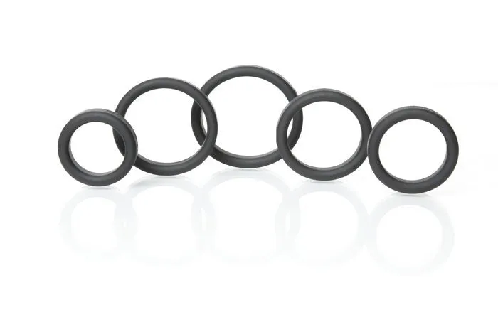 Boneyard Silicone Ring 5 Pieces Kit Black