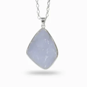 Botyroidal Blue Chalcedony Necklace