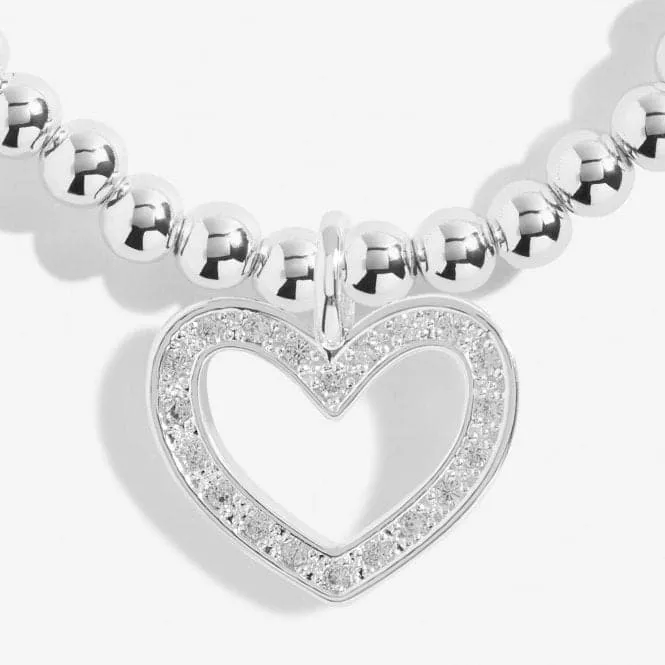 Bridal From the Heart Gift Box Maid Of Honour Silver Plated Bracelet 7152