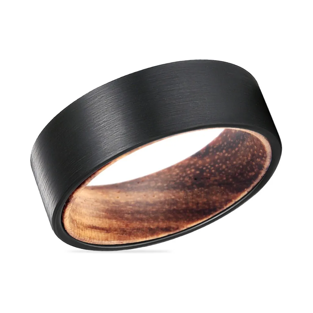 BROWNPORT | Tungsten Ring Zebra Wood