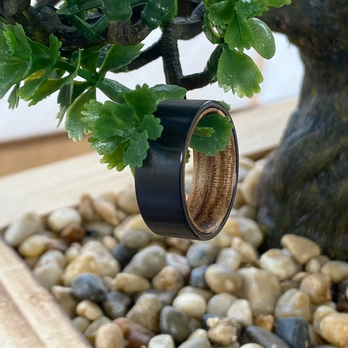 BROWNPORT | Tungsten Ring Zebra Wood