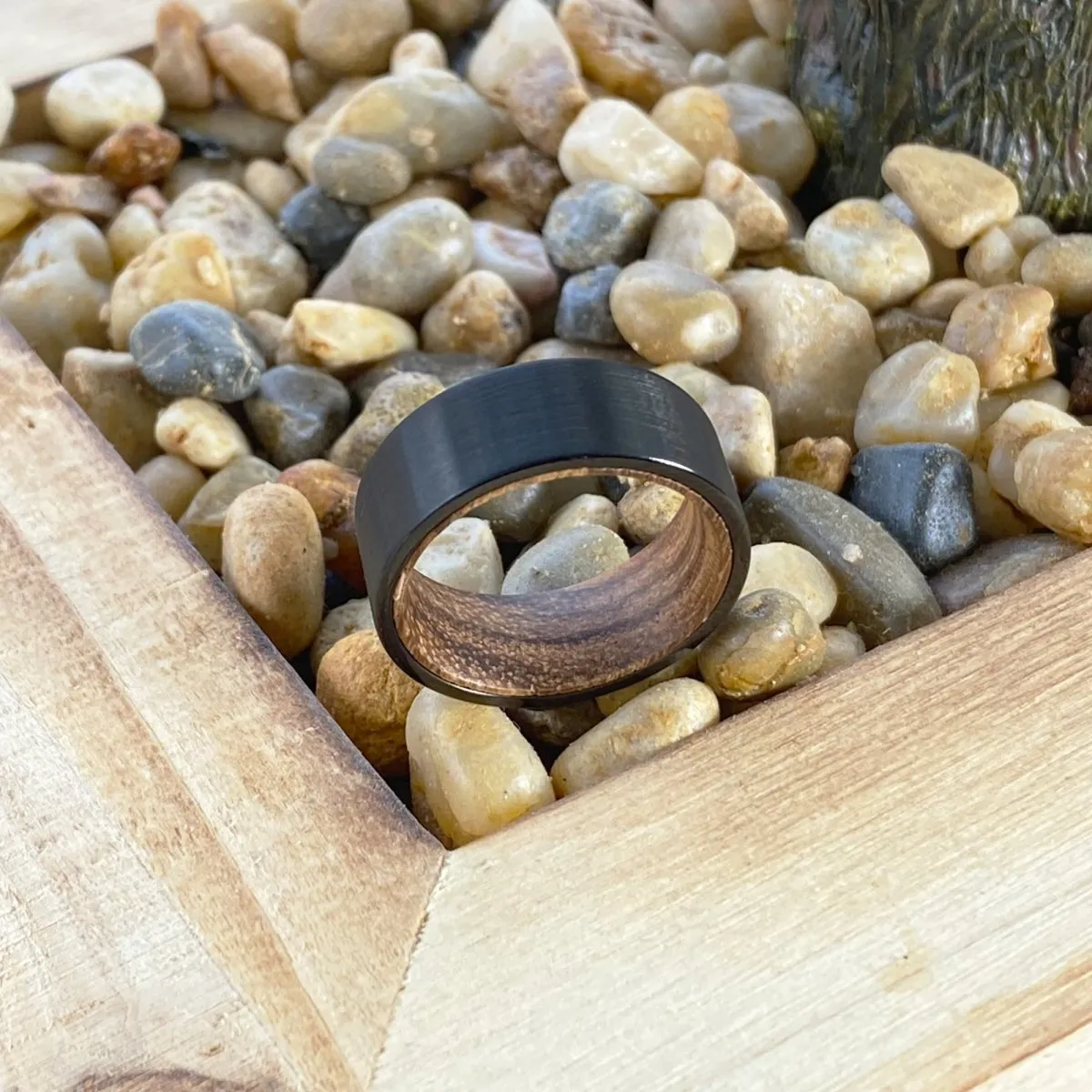 BROWNPORT | Tungsten Ring Zebra Wood