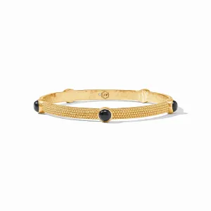 Cabochon Bangle -Obsidian Black (Medium)