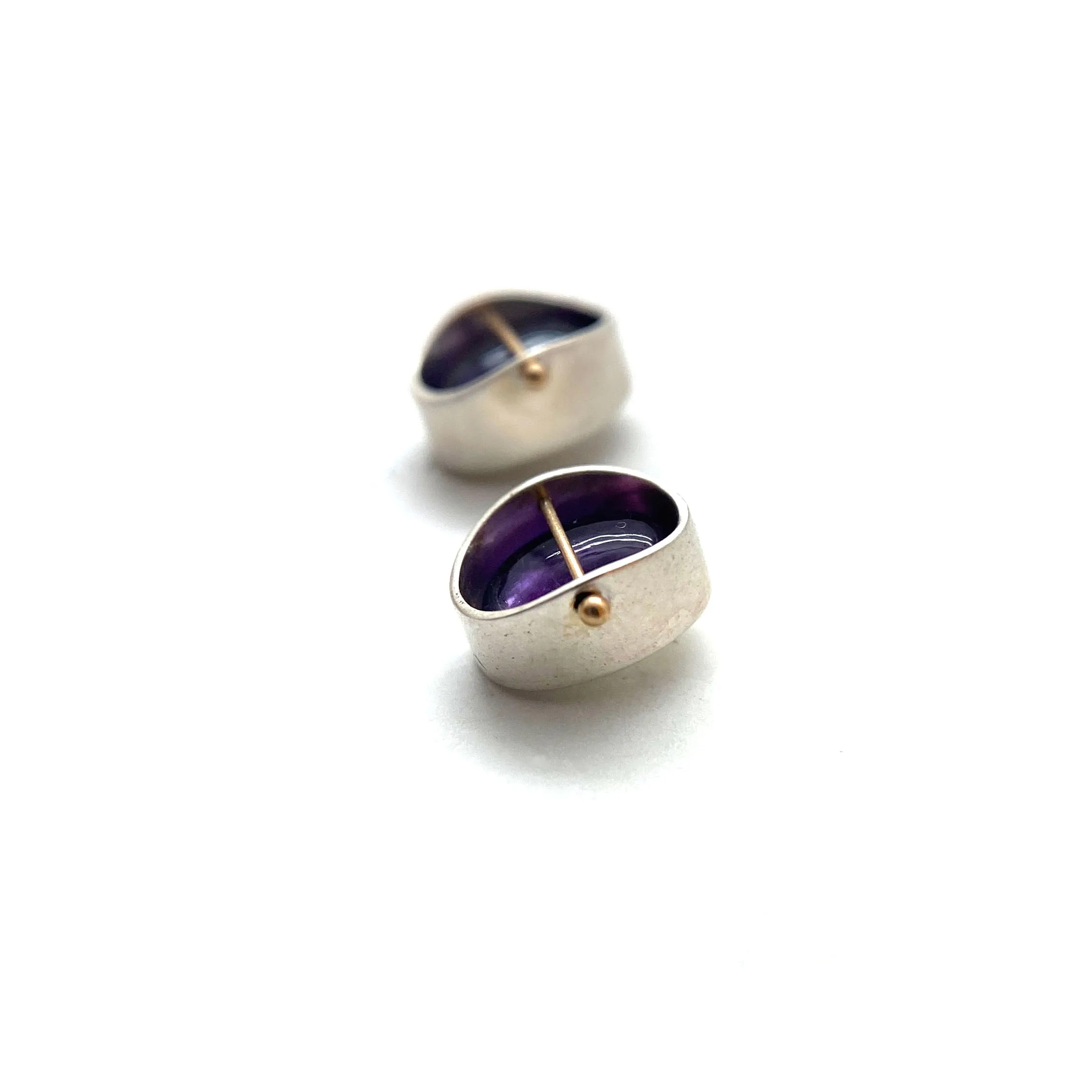 Captured Amethyst Studs