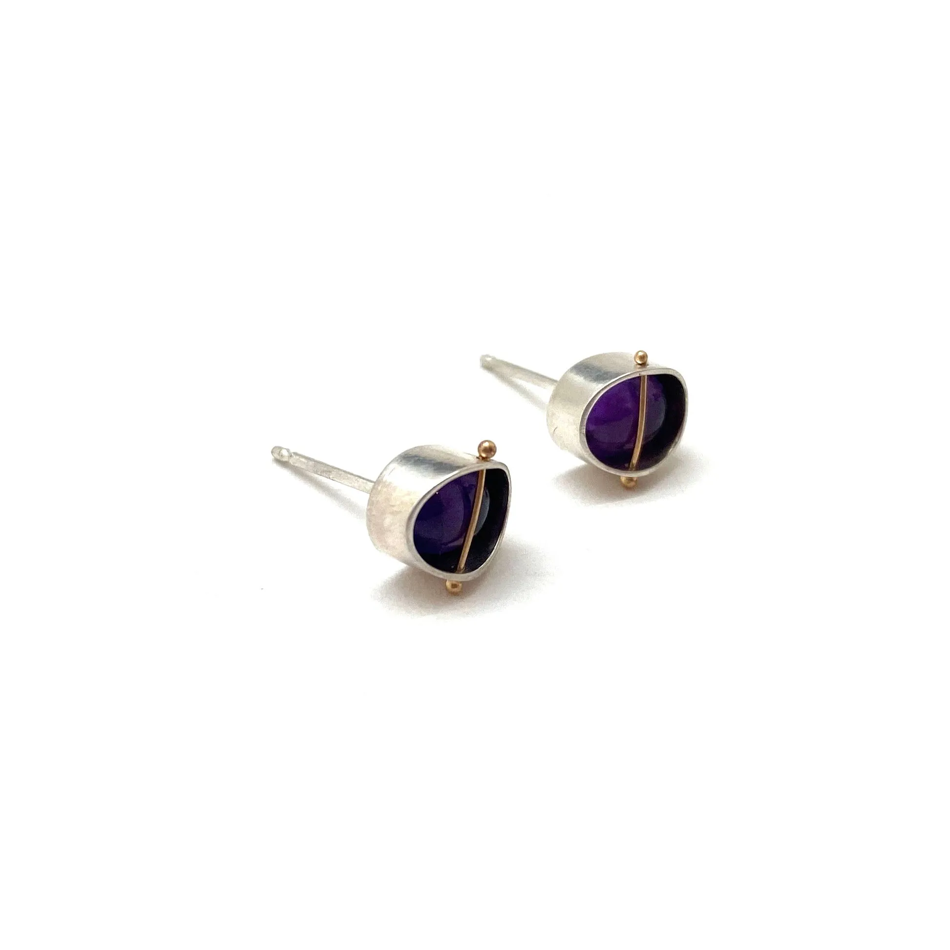 Captured Amethyst Studs