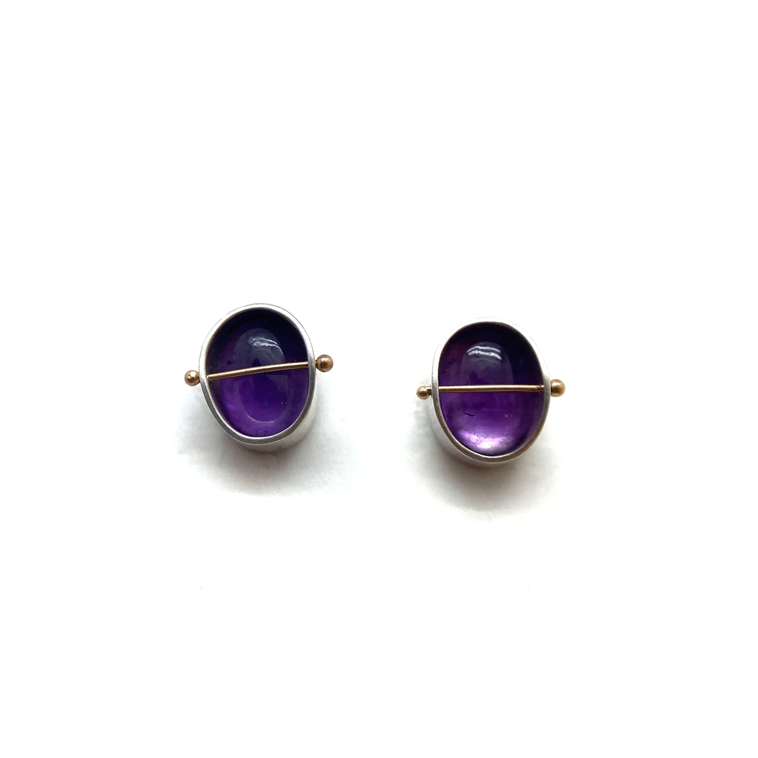 Captured Amethyst Studs