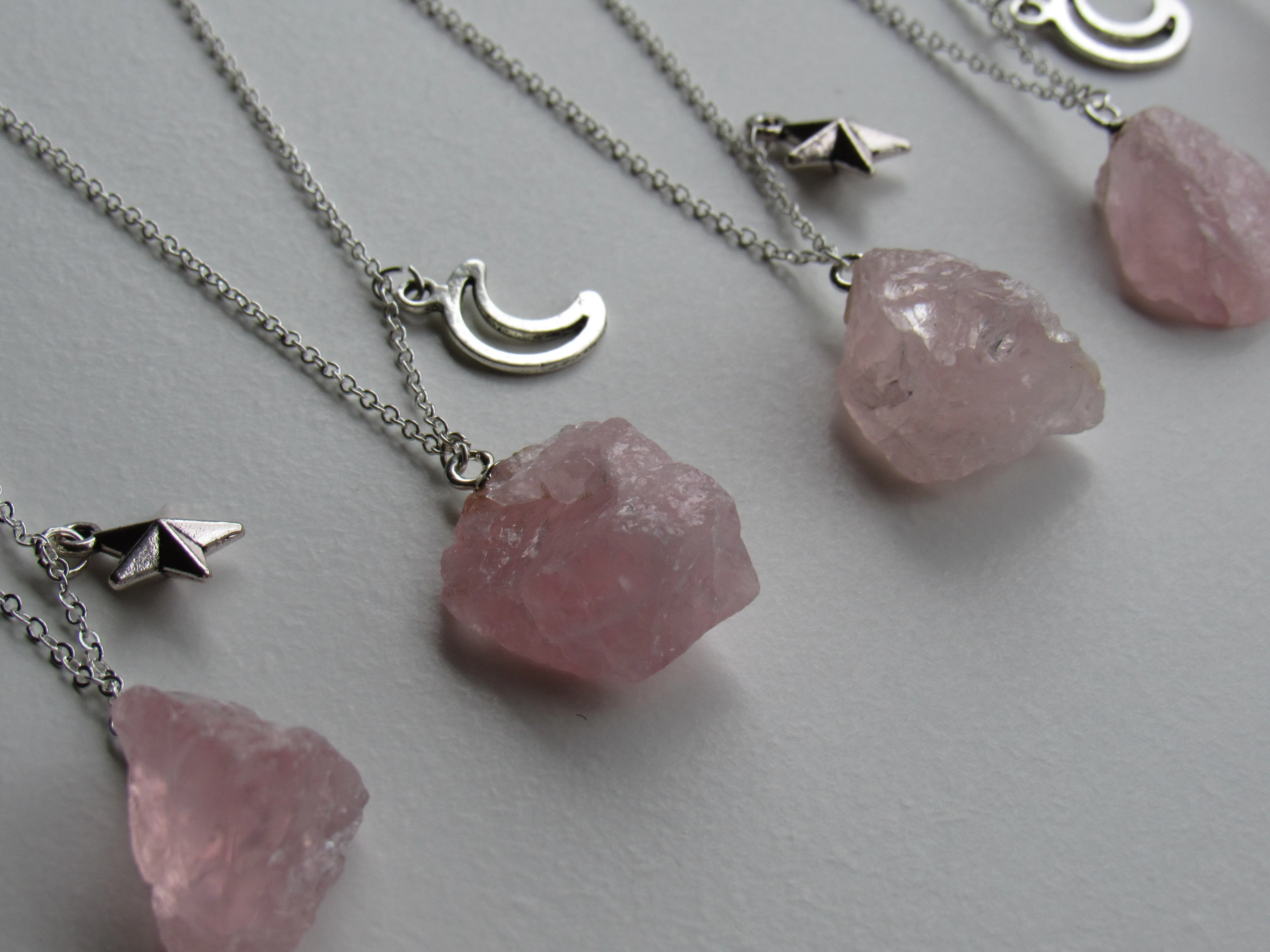 Celestial Rose Quartz Necklaces