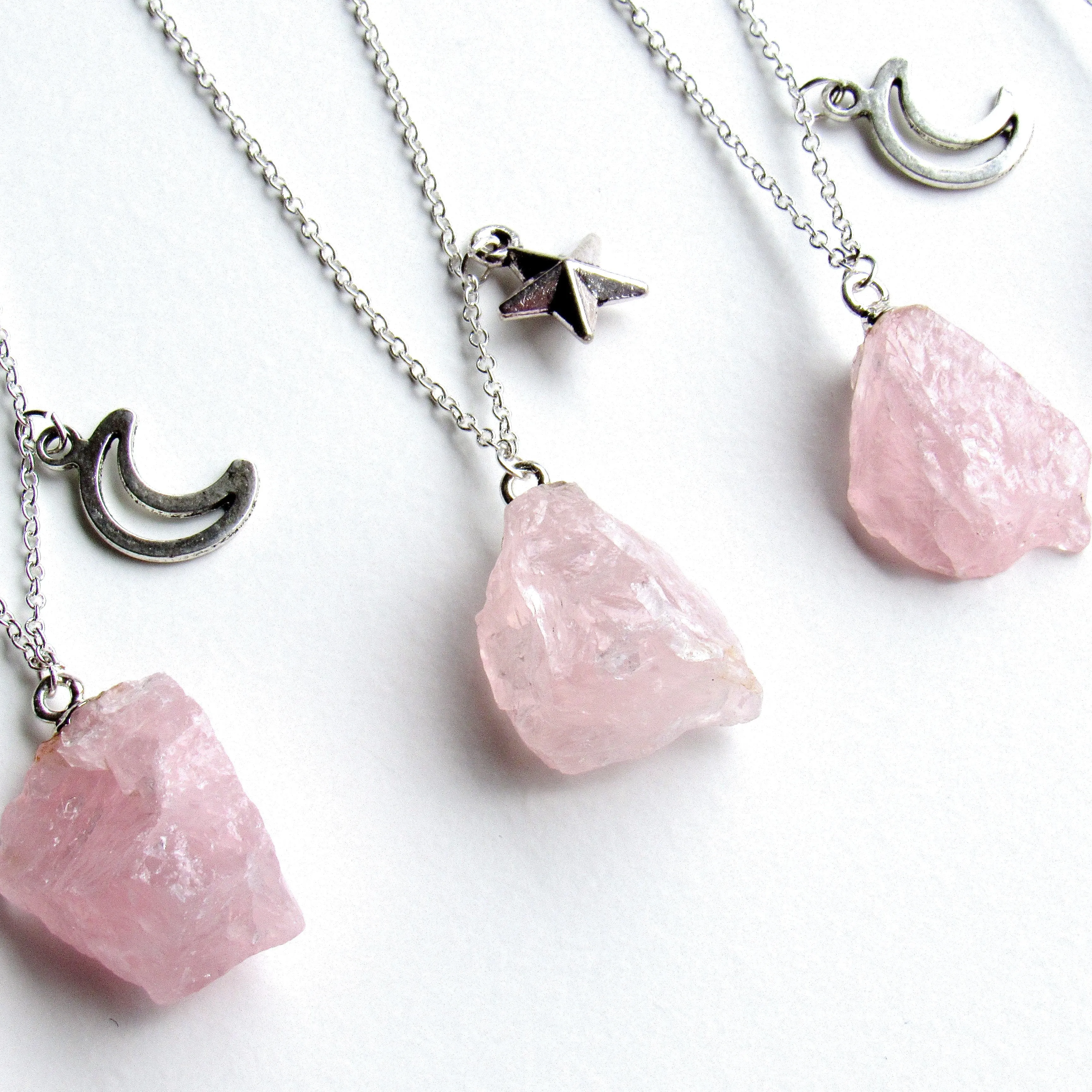 Celestial Rose Quartz Necklaces