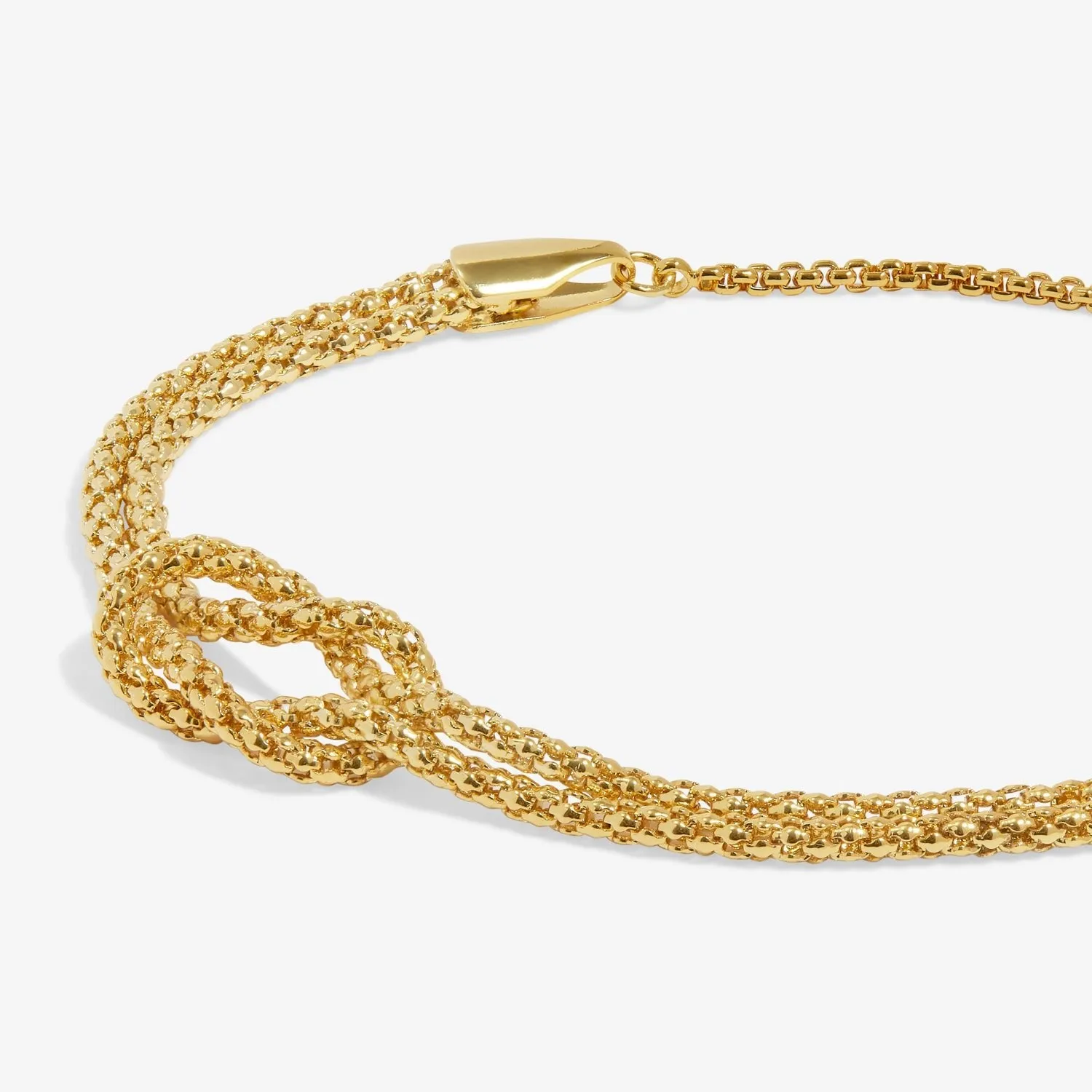 Chain Knot Bar Gold Plated Bracelet 7891