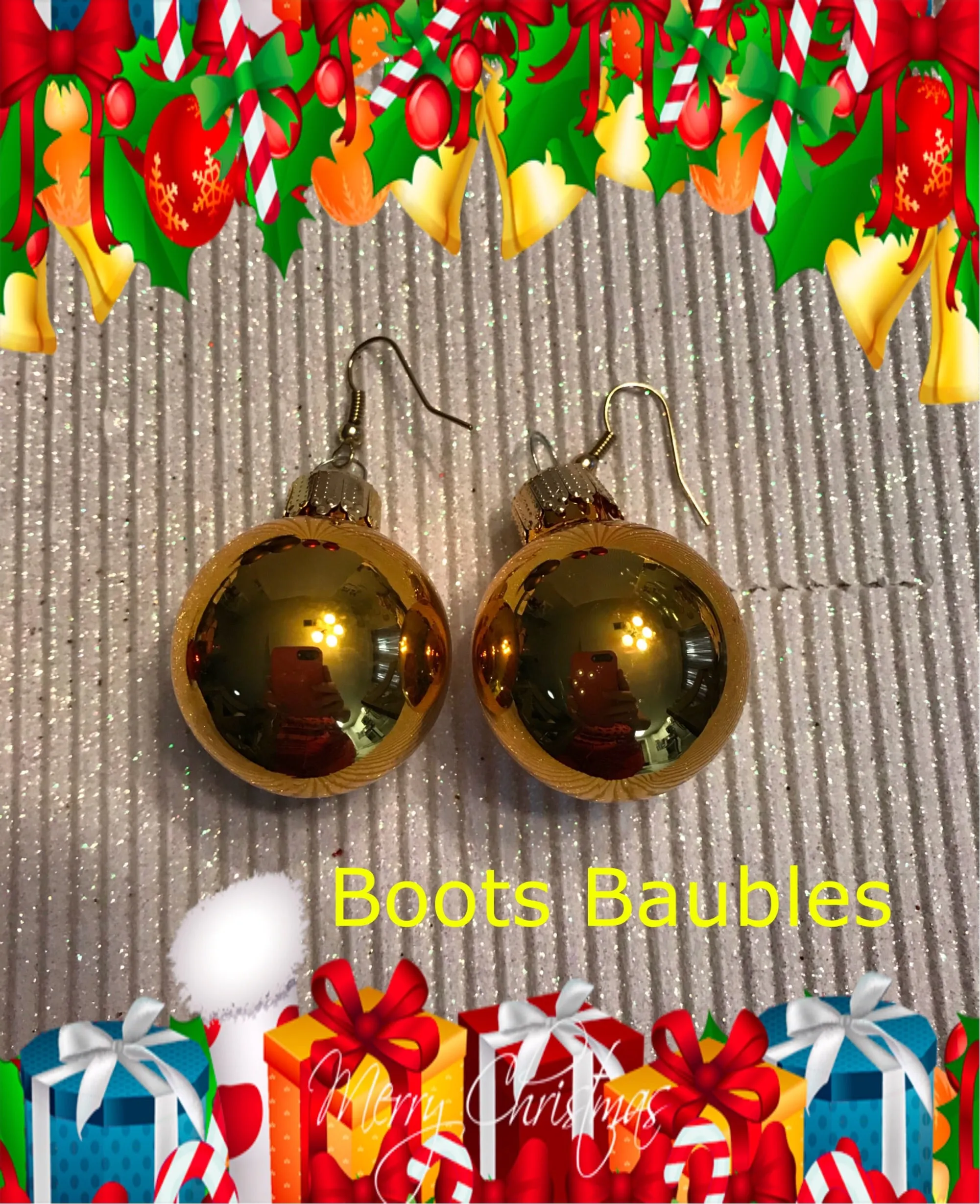 Christmas bulb earrings