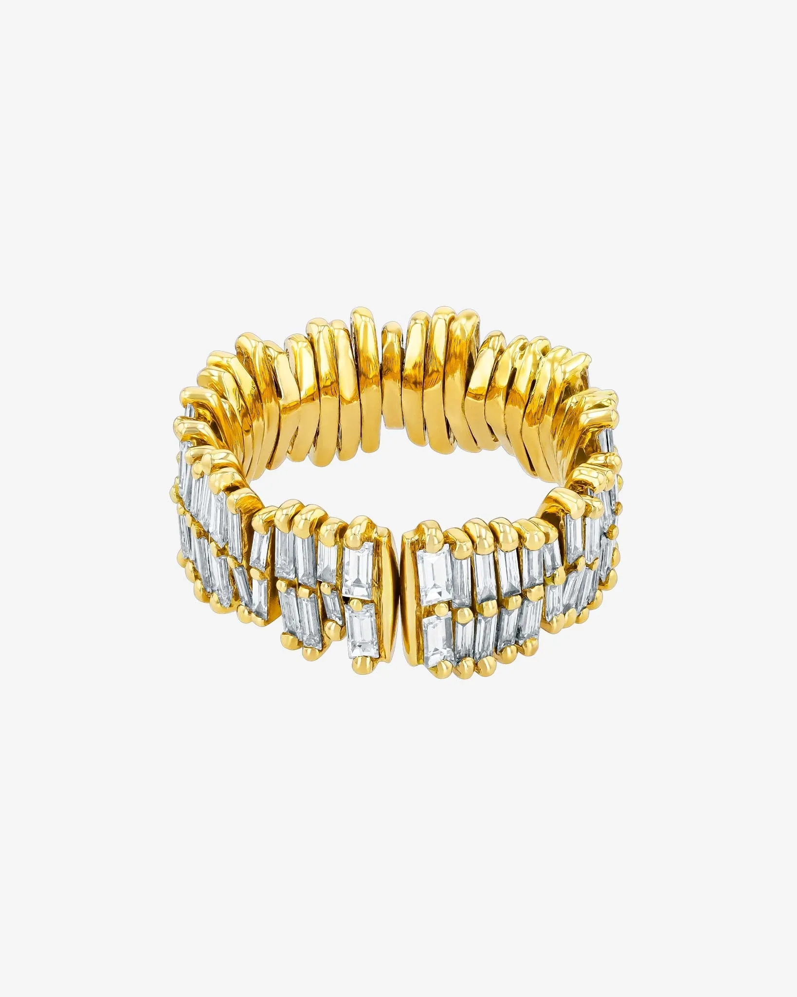 Classic Gold Full Baguette Midi Eternity Band