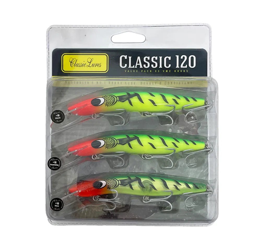 Classic Lures Classic 120  10 Barra Lure 3 Pack